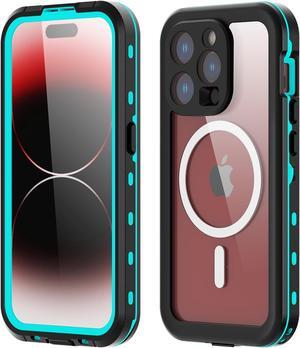 for iPhone 15 Pro 6.1 inch Waterproof Case Magnetic, [Compatible with MagSafe][with Screen Protector][IP68 Underwater][15FT Military Dropproof][Dustproof] Phone Cover for iPhone 15 Pro 6.1" Blue
