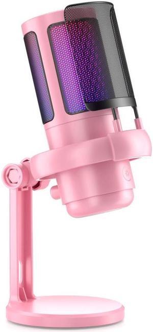 GAM-ME6P USB condenser microphone game microphone computer recording microphone game RGB recording Pink