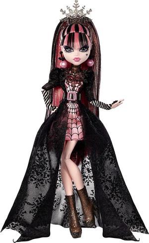 Monster High Draculaura Doll Special Howliday Edition Pink and Black Gown High Fashion Holiday Collection Gifts for Girls and Boys
