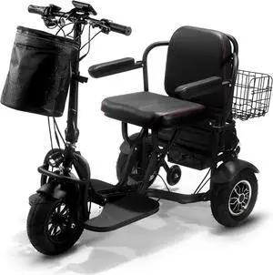 MotoTec Folding Mobility Electric Trike 48v 1000w Dual Motor Lithium Black MotoTec Folding Mobility Electric Trike 48v 1000w Dual Motor Lithium Black