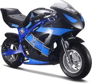 MotoTec Gas Pocket Bike GT 49cc 2-stroke Blue MotoTec Gas Pocket Bike GT 49cc 2-stroke Blue