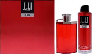 Desire Red by Alfred Dunhill for Men - 2 Pc Gift Set 3.4oz EDT Spray, 6oz Deodorant Spray