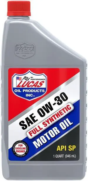 Lucas Oil 10179 Synthetic High Performance 0W-30 Motor Oil - 1 Quart Bottle