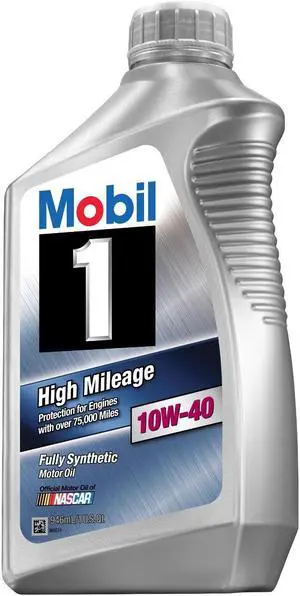 Mobil 1 103536 10W-40 High Mileage Motor Oil - 1 Quart