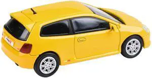 2001 Honda Civic Type R EP3 Sunlight Yellow 1/64 Diecast Model Car by Paragon Models