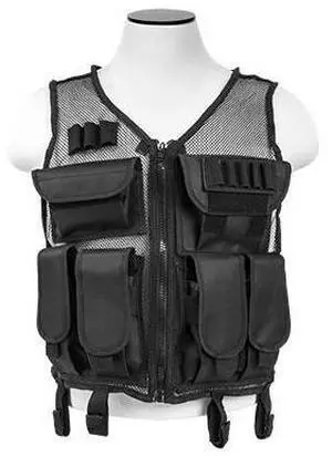 NcSTAR CMTV2951B Vism Lightweight Mesh Tactical Vest Black, M-XL