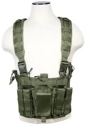 NcSTAR Vest AR and Pistol Chest Rig Green
