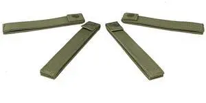 NcSTAR, Molle Thumb Snap Straps, 6" Length, Green, Package of 4