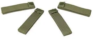 NcSTAR, Molle Thumb Snap Straps, 4" Length, Green, Package of 4