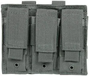 NC Star Triple Pistol Mag Pouch, Urban Gray