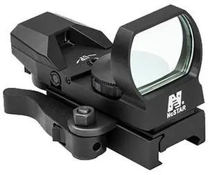NC Star D4BQ NcStar, Red Reflex Sight 4 Reticles, QR Mount, Black, Red
