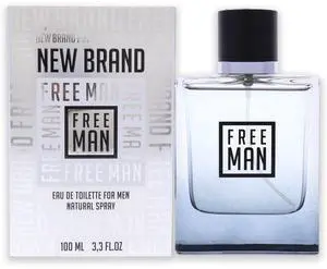 Free Man by New Brand for Men - 3.3 oz EDT Spray
