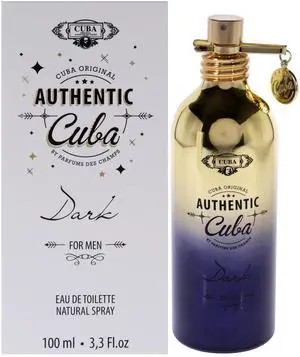 Cuba Authentic Dark by Cuba for Men - 3.3 oz EDT Spray