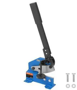 VEVOR 5" Manual Hand Plate Shear for Metal Sheet Processing, HS-5 Benchtop Cutter with Q235 Material, for Crafts Thick Steel Crafting, Heavy Duty Roll Press Machine for Builders, DIY Enthusiasts