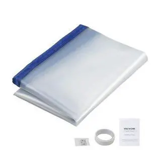 VEVOR Dust Barrier, 8.5 x 5 Ft Dust Barrier Door Kit, with Magnetic Self-Closing Zipper, PE Construction Door Cover for Dust Containment, Reusable Dust Protection Wall for Living Room Bathroom Remodel