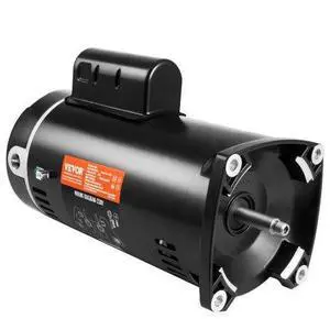VEVOR 2 HP Pool Pump Motor, 56Y Frame, 230V (7.8 Amps) 3450 RPM, 60Hz, 1.3 Service Factor, 50F/250V Capacitor, CCW Rotation Square Flange Replacement Motor
