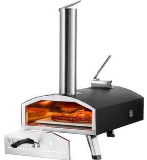 VEVOR 12" Outdoor Pizza Oven Portable Wood Pellet Pizza Oven Iron Spray Camping