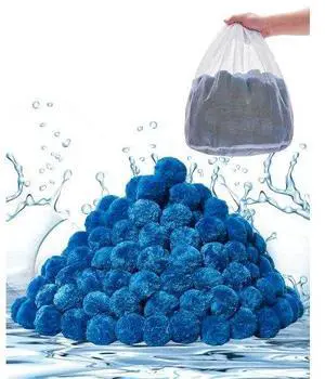 Pool Filter Balls for Sand Filter Pump Swimming Pool 3.1 lbs Reusable Blue