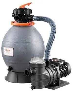 16 in Sand Filter Pump for Above Ground Swimming Pools 3/4 HP 3500 GPH Flow Rate