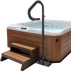 VEVOR Hot Tub Handrail, 360 Rotatable Spa Side Handrail with 48"-63" Adjustable Height, Rust-proof Aluminum Spa Step Hot Tub Hand Rail with Slide-Under Mount Base for Indoor & Outdoor, 600LBS Capacity