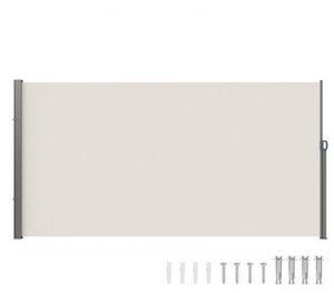 VEVOR Retractable Side Awning, 71''x 138'' Outdoor Privacy Screen, 180g Polyester Water-proof Retractable Patio Screen, UV 30+ Room Divider Wind Screen for Patio, Backyard, Balcony, Beige