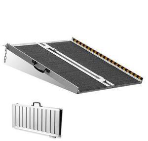 VEVOR Portable Wheelchair Ramp, 3 ft 800 lbs Capacity, Non-Slip Aluminum Folding Threshold Ramp, Foldable Mobility Scooter Ramp Wheel Chair Ramp, Handicap Ramp for Home Steps, Stairs, Doorways, Curbs