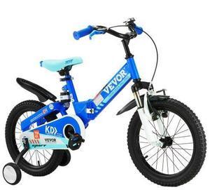 VEVOR Folding Toddler Balance Bike, 16" High-Carbon Steel Kids Bike with Adjustable Seat & Handlebar, Inflatable Tires, Portable Kids Balance Bicycle Gift for 5-8 Years Boys Girls, 99LBS Support