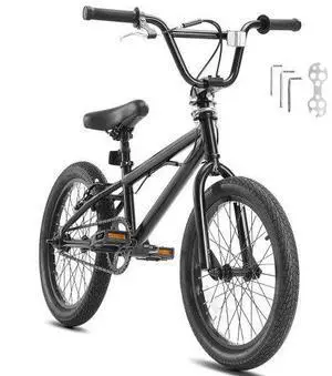 18-Inch BMX Bike Freestyle Bike Men Kids BMX Bicycle Hi-Ten Steel Frame