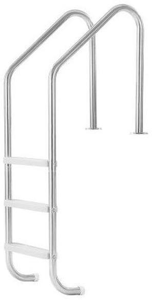 3-Step Stainless Steel Pool Ladder of 2 Handrails Loads 265 lb for 48-54 In Pool