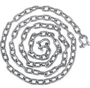 VEVOR Anchor Chain, 20' x 5/16" Galvanized Steel Chain, 3/8" Anchor Chain Shackle, 11650lbs Anchor Lead Chain Breaking Load, 9460lbs Anchor Chain Shackle Breaking Load, Anchor Chain for Boats