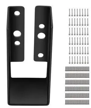 VEVOR Concealed Joist Hanger, 2"x4" Outdoor Accent Concealed-Flange, Pack of 24 Concealed Joist Bracket, Q235 Steel Plate Powder-Coated Concealed Face Mount Joist Hanger for 2"x4" Beam Swing, 3.7"