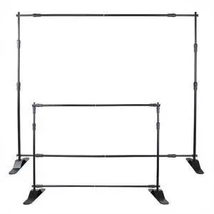 10pcs 8' X 8' - 10' X 8' Backdrop Banner Stand Step and Repeat Adjustable Telescopic Height and Width,Heavy Duty Background Stand