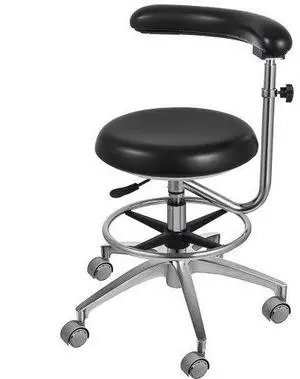 VEVOR Medical Dental Stool Dentist Chair with 360 Degree Rotation Armrest PU Leather Assistant Stool Chair Height Adjustable Doctor Chair