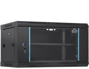 VEVOR 6U Wall Mount Network Server Cabinet, 15.5'' Deep, Server Rack Cabinet Enclosure, 200 lbs Max. Ground-mounted Load Capacity, with Locking Glass Door Side Panels, for IT Equipment, A/V Devices