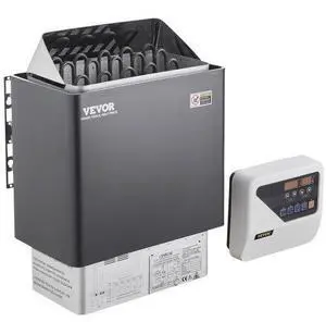 VEVOR Sauna Heater, 9KW 220V Electric Sauna Stove, Steam Bath Sauna Heater with External Digital Controller, 3h Timer and Adjustable Temp for Max. 317-459 Cubic Feet, Home Hotel Spa Shower Use, FCC C