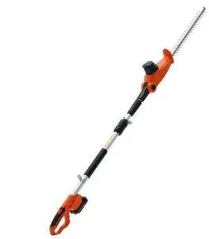 VEVOR 20V Cordless Hedge Trimmer, 18 inch Double-edged Steel Blade, Pole Hedge Trimmer Kit 20V Battery, Fast Charger Included, 74"-94" Telescoping Design for High Branches