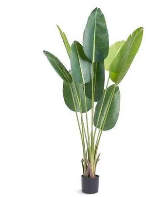 VEVOR Artificial Birds Of Paradise Tree, 5 FT Tall Faux Plant, PE Material & Anti-Tip Tilt Protection Low-Maintenance Plant, Lifelike Green Fake Tree for Home Office Warehouse Decor Indoor Outdoor