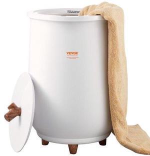 VEVOR Towel Warmer Bucket, 20L Large Towel Warmer for Bathroom, Auto Shut Off Towel Heater with 4-Level Timer Fits up to Two 40"x70" Oversized Towels, Bathrobes, Blankets, ETL & FCC Certified