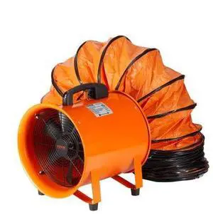 VEVOR Portable Ventilator, 12 inch Heavy Duty Cylinder Fan with 33ft Duct Hose, 585W Strong Shop Exhaust Blower 3198CFM, Industrial Utility Blower for Sucking Dust, Smoke, Smoke Home/Workplace