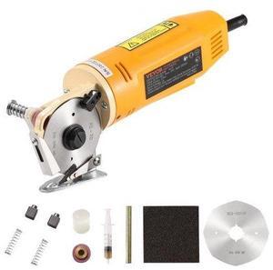 VEVOR Fabric Cutter, 170W Electric Rotary Fabric Cutting Machine, 1" Cutting Thickness, Octagonal Knife, with Replacement Blade and Sharpening Stones, for Multi-Layer Cloth Fabric Leather