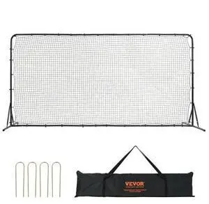 VEVOR Soccer Rebounder Net, 12x6FT Iron Soccer Training Equipment, Sports Football Training Gift with Portable Bag, Volleyball Rebounder Wall Perfect for Backyard Practicing, Solo Training, Passing