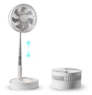 VEVOR 8 Inch Foldable Oscillating Standing Fan with Remote Control, 4 Speed Adjustable Portable Desk Quiet Fan, 7200mah Rechargeable USB Small Fan, Folded Rotating Floor Fan for Bedroom Office Travel