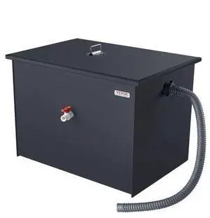 VEVOR 50LBS Commercial Grease Interceptor Trap Carbon Steel Waste Water Filter VEVOR 50LBS Commercial Grease Interceptor Trap Carbon Steel Waste Water Filter