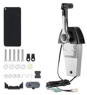 VEVOR Boat Throttle Control, 704-48205-P1 Top-Mounted Outboard Remote Control Box for Yamaha 4-Stroke, Marine Throttle Control Box with Power Trim Switch and 4.6 ft Harness with 5 Pin Connector