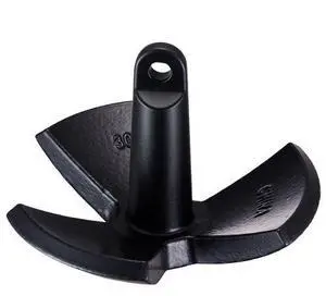 VEVOR River Anchor, 30 LBS Boat Anchor Cast Iron Black Vinyl-Coated, Marine Grade Mushroom Anchor for Boats Up To 30 ft, Impressive Holding Power in River and Mud Bottom Lakes