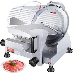 VEVOR  Commercial Meat Slicer, 320W Electric Deli Food Slicer, 12 inch Carbon Steel Blade Electric Food Slicer, 350-400RPM Meat Slicer, 0-0.6 inch Adjustable Thickness for Meat, Cheese, Veggies, Ham