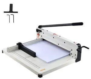 VEVOR  Heavy Duty Paper Cutter, 17" Industrial Commercial Guillotine Paper Cutter for A3 Paper, 400 Sheet Capacity, Solid Steel Construction, Stack Paper Trimmer for Office Home School Shop, White
