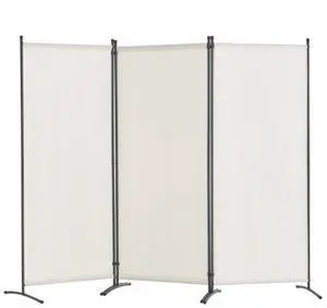 VEVOR  Room Divider, 102×71inch Room Dividers and Folding Privacy Screens 3-Panel, Fabric Partition Room Dividers for Office, Bedroom, Dining Room, Study, Freestanding, White