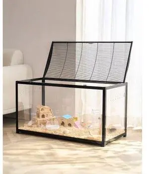 VEVOR Hamster Cage Habitat 37.8in Clear Pet Rodent Gerbil Mice Small Animal House