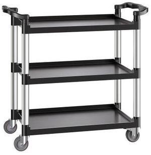 VEVOR Heavy Duty Utility Cart 500 lbs Capacity 3-tier Service Cart with Wheels